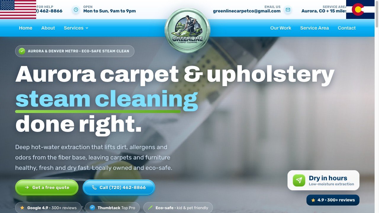 Web de GreenLine Carpet Cleaning